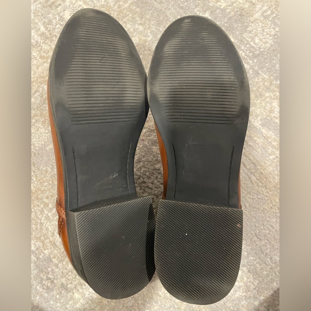 Steve Madden Dares Chelsea Boots Cognac Brown Leather With Black Accent Size 8.5 - Picture 9 of 12